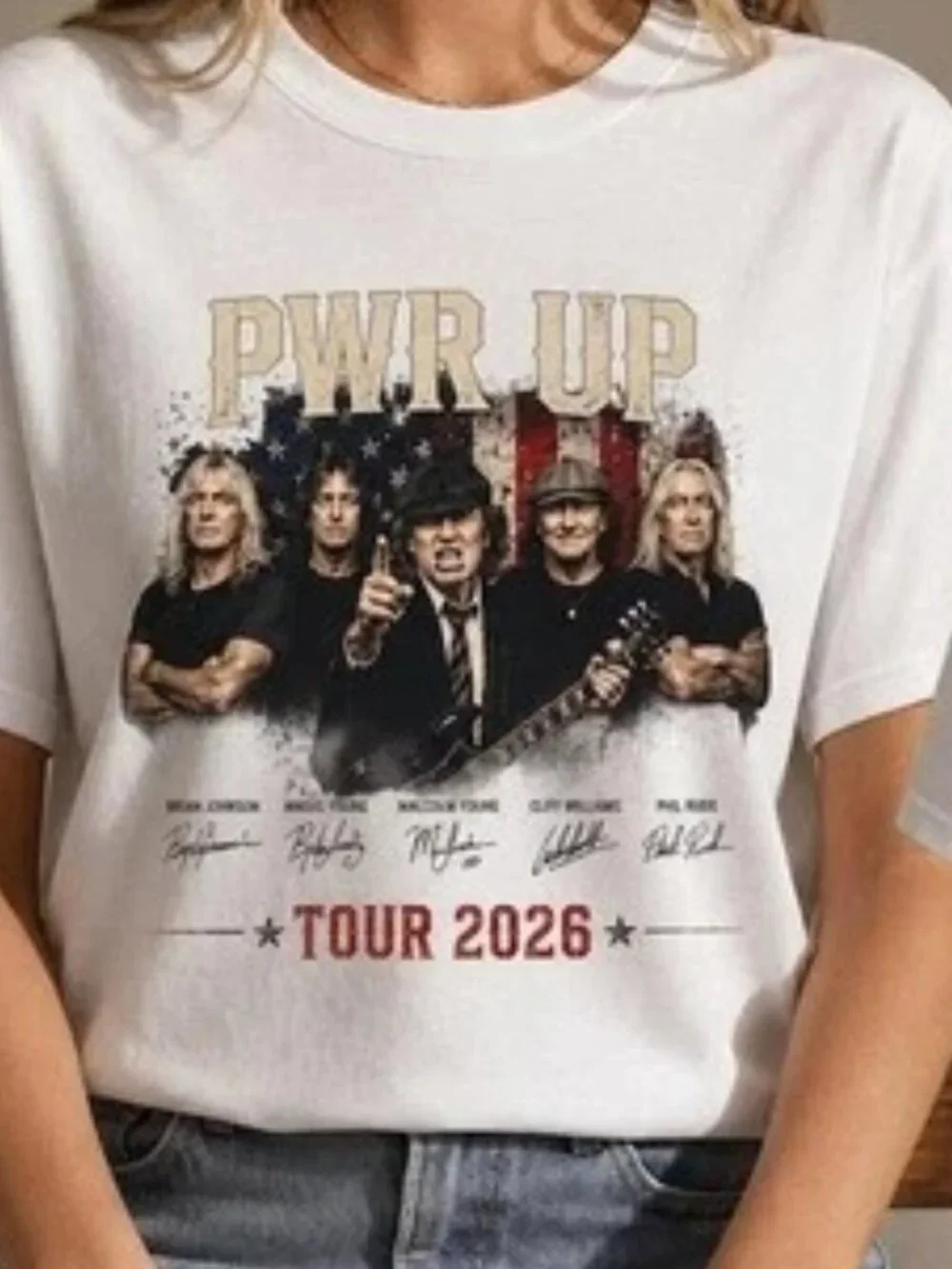 AC/DC PWR UP Tour 2026 Dates Graphic Concert T-Shirt